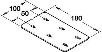Plattenverbindungsblech, zum Verbinden von Tischplatten