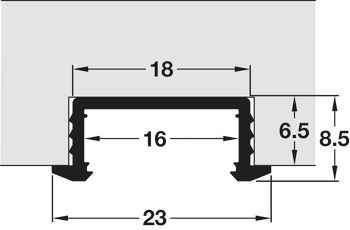 Einbauprofil, Häfele Loox Profil 1190 für LED-Bänder 10 mm