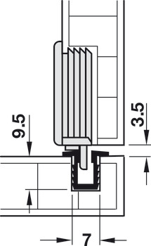Laufwerk, mit Höheneinstellung ±1 mm