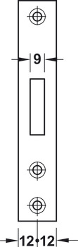 Riegel-Einsteckschloss, für Drehtüren, Startec, Profilzylinder