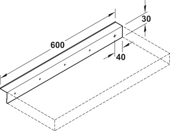 Einhängeprofil, Vorwand-System horizontal