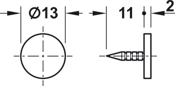 Magnetverschluss, Haftkraft 2,0–3,0 kg, für 12 mm Bohrung