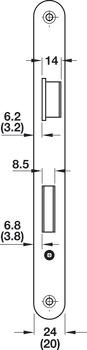 Einsteckschloss, 1013 PZW, Profilzylinder, BMH