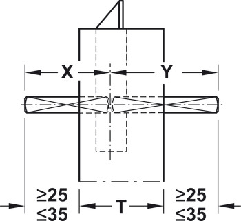 Drückerstift, 9 mm, geteilt, für Fluchttüren nach EN 179/EN 1125