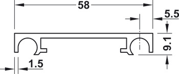 Verbindungsprofil-Set, zum Verbinden und Abdecken oben und unten