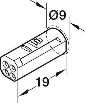 Zuleitung, für Häfele Loox5 24 V modular mit Einrastverbinder 3-pol. (multi-weiß)