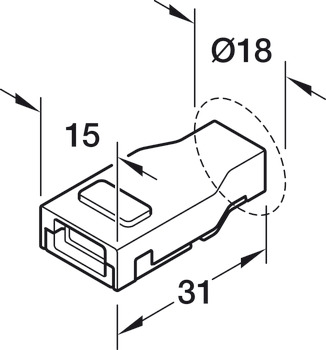 Verbindungsleitung, für Häfele Loox5 LED-Silikonband 8 mm 2-pol. (monochrom oder multi-weiß 2-Draht-Technik)