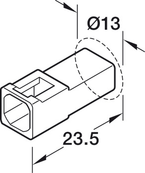 Verlängerungsleitung, für Häfele Loox5 12 V 3-pol. (multi-weiß)