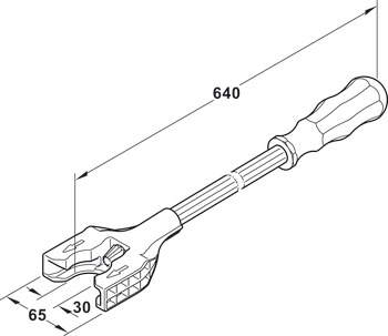 Sockel-Verstellwerkzeug, Häfele AXILO<sup>®</sup> 48 Light Tool