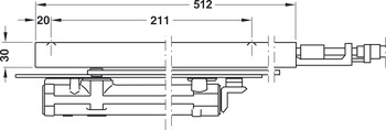 Türschließer, Dormakaba ITS 96 GSR, verdeckt liegend, für 2-flügelige Türen, EN 2–4