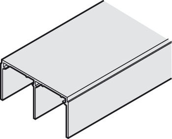 Doppelführungsschiene, für Deckenmontage, 78 x 40 mm (B x H)