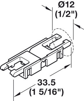 Clip-Verbinder, für Häfele Loox5 LED-Band 8 mm 3-pol. (multi-weiß)