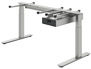Tischgestelle, Komplettset Häfele Officys TE651 Pro, mit Kabelkanal und Filzschubkasten