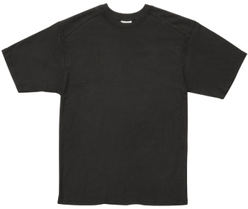 T-Shirt, schwarz, mit doppelschichtiger Schulterpasse