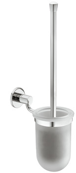 WC-Bürstengarnitur mit Halter, mit Glas satiniert