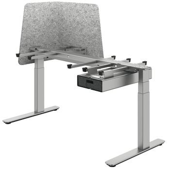Tischgestelle, Komplettset Häfele Officys TE651 Pro, mit Kabelkanal, Filzschubkasten und Eckblende