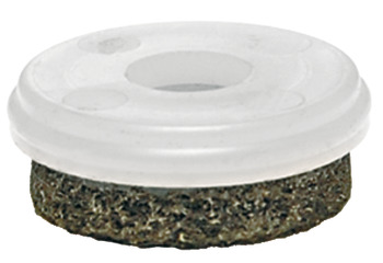 Lederfasergemisch-Gleiter, rund, zum Eindrücken für Basiselement Ø 20 bis 50 mm
