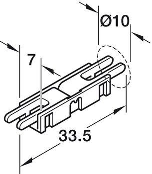 clip d'assemblage, Häfele Loox5 pour bande LED monochrome, 5 mm