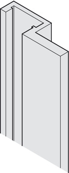 Profil de poignée de porte, pour profil de cadre avec vis de fixation