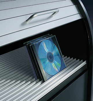 Système de rangement pour CD/DVD, profil en aluminium, couleur argent  anodisé - dans la boutique Häfele Suisse