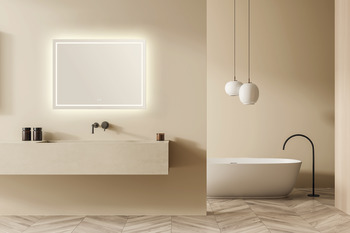 Miroir de salle de bains Häfele, rectangulaire, éclairé
