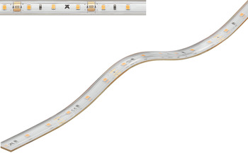Bande silicone LED, Häfele Loox5 LED 2063 12 V 8 mm 2 pôles (monochrome), 60 LED/m, 4,8 W/m, IP44