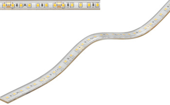 Bande silicone LED, Häfele Loox5 LED 3046 24 V 8 mm 2 pôles (monochrome), pour rainure 10 x 4,8 mm, 120 LED/m, 9,6 W/m, IP44