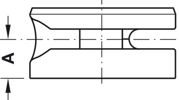 Boîtier de ferrure d'assemblage, système Maxifix, pour épaisseur de bois à partir de 19 mm