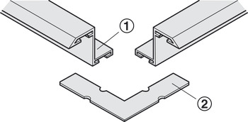 connecteur d'angle, pour profilé de cadre de forme Z