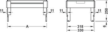 Cadre pour dossiers suspendus, pour tiroir large et côté Matrix Box P, pour Variant-S