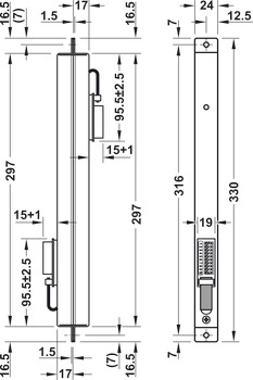 Passage de câble, EffEff, modèle 10314-14-10