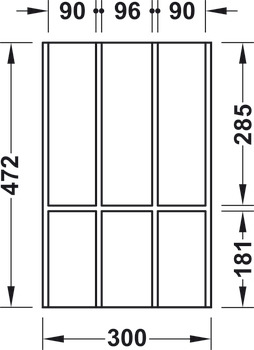 Range couverts, subdivision de tiroir universelle, flexible
