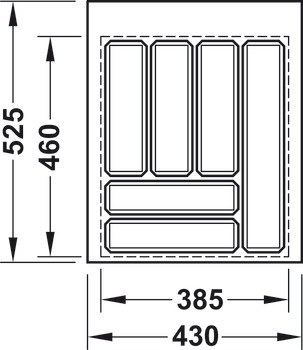 garniture de rangement pour tiroir, universel, hauteur 55 mm