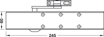 Ferme-porte supérieur, TS 83 V RF, avec arrêt à cliquet débrayable, EN 3-6, Dorma