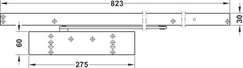 Ferme-porte supérieur, TS 93B EMR en design Contur, avec bras à coulisse, EN 2–5, Dorma