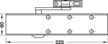 Ferme-porte supérieur, TS 73 V RF, avec arrêt à cliquet débrayable, EN 2–4, Dorma