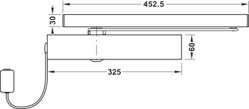 Ferme-porte supérieur, garniture TS 5000 EFS, EN 3–6, avec bras coulisse, Geze