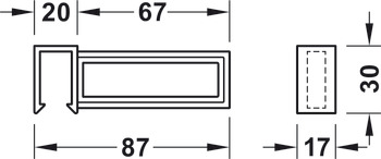 séparateur longitudinal, Blum Orga-Line, pour Tandembox antaro, pour hauteur de système M avec galerie C/D
