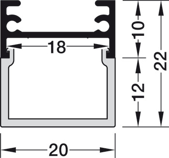 profil design à monter en applique, Profilé 4101 pour bandes LED 10 mm