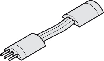 Câble de connexion, pour bande silicone LED Häfele Loox 24 V 10 mm 3 pôles (multi-blanc)