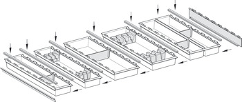 Range couverts, pour systèmes de côtés de tiroir Blum Legrabox