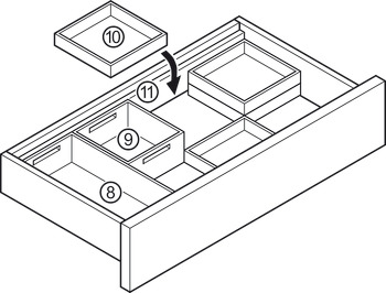Boîte 2, subdivision de tiroir universelle, flexible