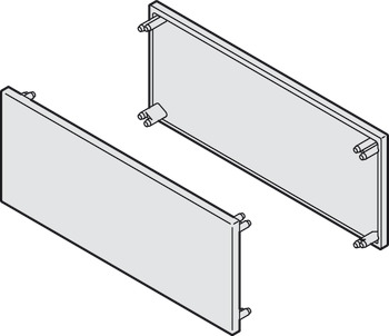 Kit de capuchons, pour rail de roulement double 81 x 33 mm (l x h) et bandeau à encliqueter des deux côtés hauteur 38 mm