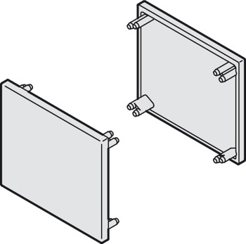Kit de capuchons, pour rail de roulement simple 31 x 33 mm (l x h) et bandeau à encliqueter des deux côtés hauteur 38 mm