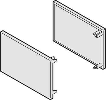Kit de capuchons, pour rail de roulement simple 31 x 33 mm (l x h) avec rail de fixation 19 mm et bandeau à encliqueter hauteur 38 mm