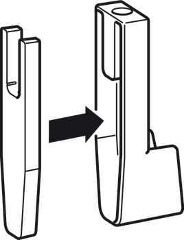 Supports de tringle d'armoire, Häfele Versatile pour tringle d’armoire