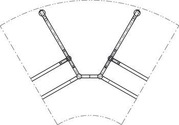 nœud de forme T, rigide, 90°, pour systèmes de piètements de tables Idea 300