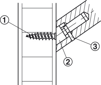 Kit de montage, Startec, pour portes en bois, montage d'un côté, supports droits