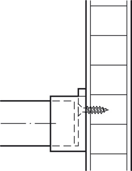 Supports de tringle d'armoire, pour tringle d'armoire ronde Ø 18 mm