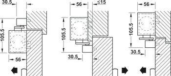 Ferme-porte supérieur, TS 3000 V, EN 1–4, avec cache